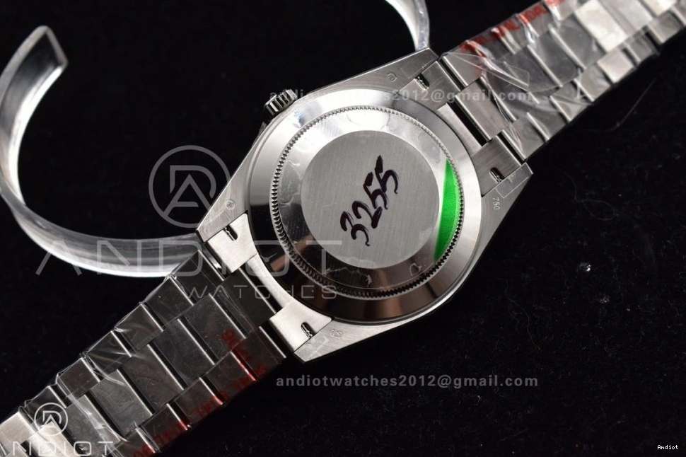 on Blue Dial V2 A3255 Arabic President Steel Markers Bracelet Iced GMF 904L DayDate SS 40 0511